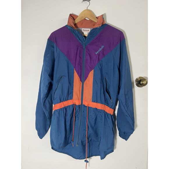 Reebok Jackets & Blazers - Vintage Reebok Womens Colorblock Windbreaker Jacket Size M 80s Retro Activewear